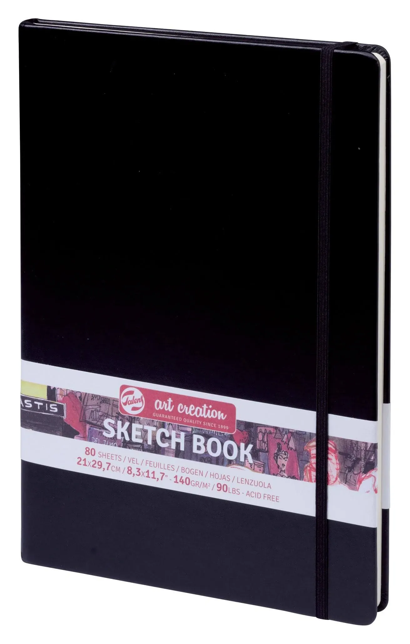 Talens Art Creation Sketchbook Black 12X12 cm, 140 Grams