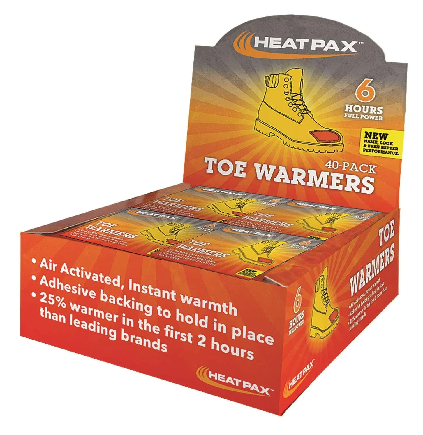 Occunomix 1106-40D Heat Pax Toe Warmers 40 Pack