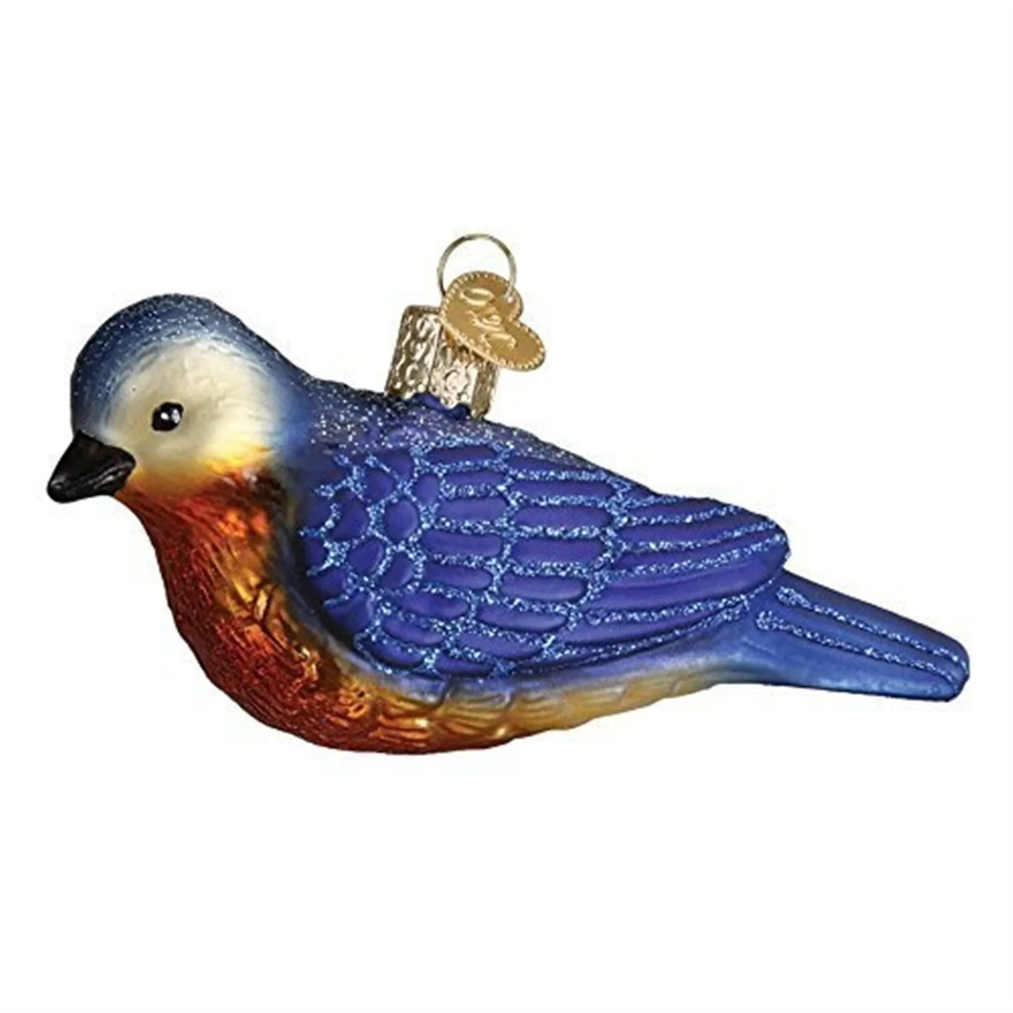 Old World Christmas Western Bluebird Bird Glass Ornament 16112 FREE BOX New