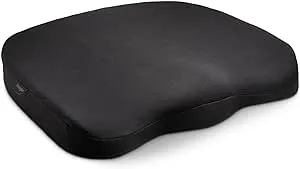 Kensington Seat Cushion for Office, Desk Chair Cushion, Car Seat Cushion, Pain Relief Memory Foam Seat Rest, Computer Chair Pad, Ergonomic Office Chair Cushion, Chair Pillow, Black K55805WW 410x470x72