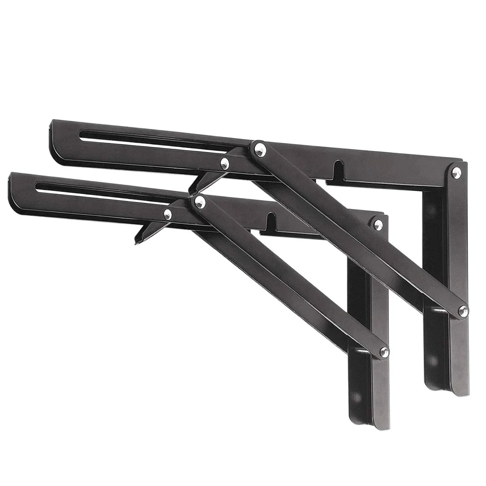 Storystore Folding Shelf Brackets - Heavy Duty Metal Collapsible Shelf Bracket ...