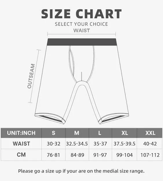 5Mayi Mens Underwear Cotton Boxer Briefs 9 Inch Long Leg Boxer Briefs for Men Pa