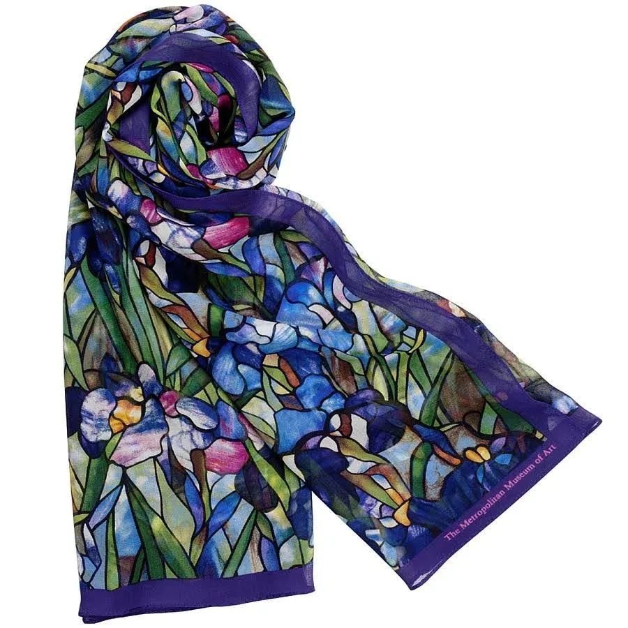 Met Museum Louis C. Tiffany Iris Silk Scarf