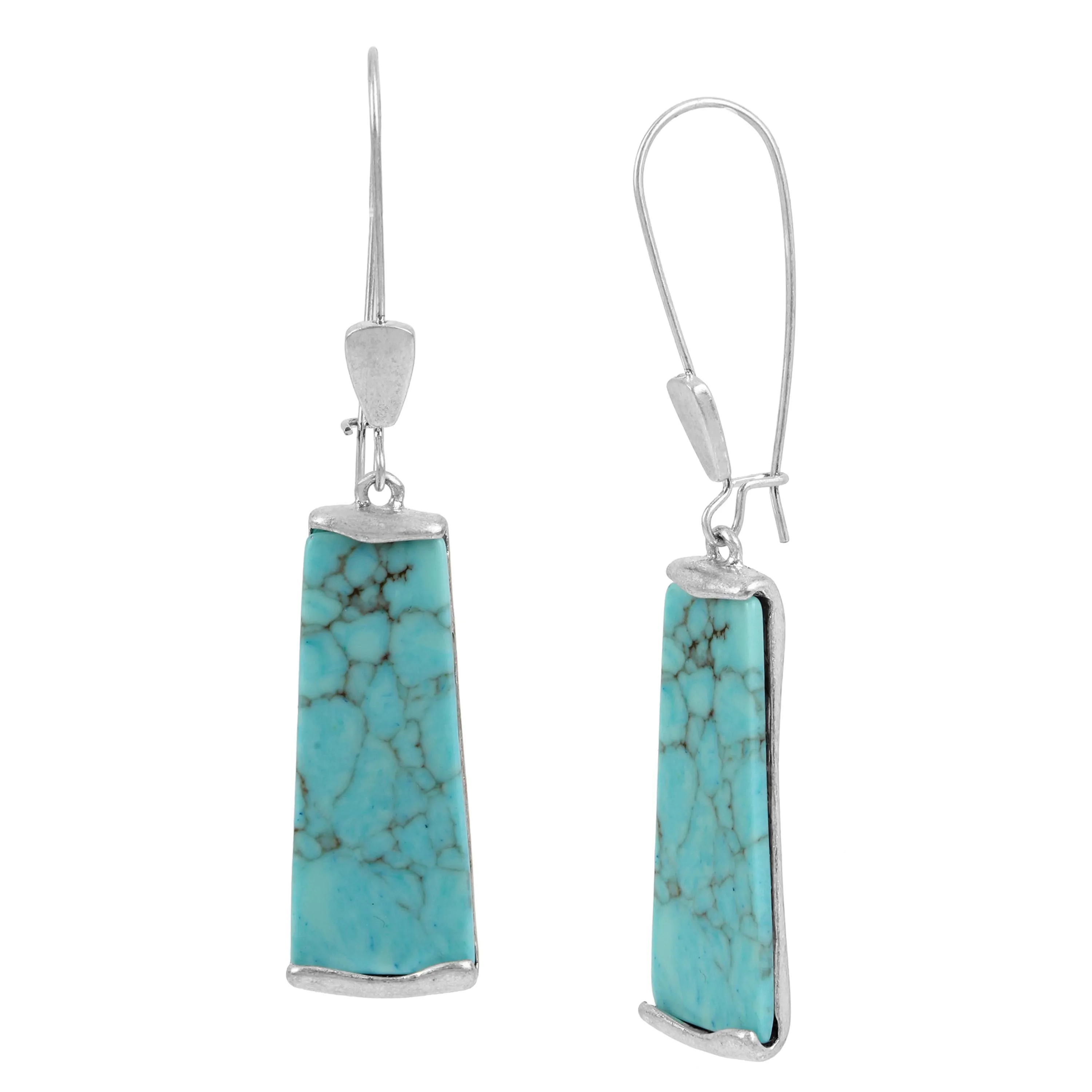 Robert Lee Morris Stone Long Drop Earrings, Turquoise