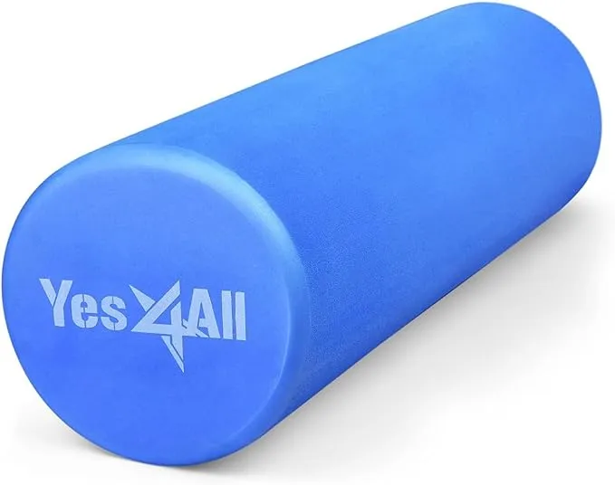 Yes4All EVA Medium Density Foam Roller for Back - Round Back Roller for Exercise, Yoga & Pilates 12/18/24/36 inch