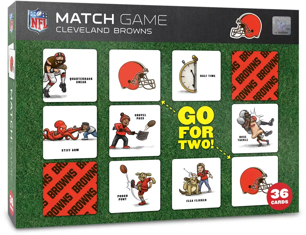 You The Fan Cleveland Browns Memory Match Game, Team | Holiday Gift