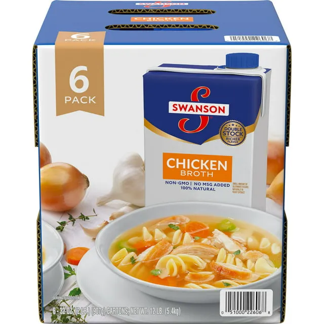 Swanson 100% Natural Organic Chicken Broth, 32 oz Carton