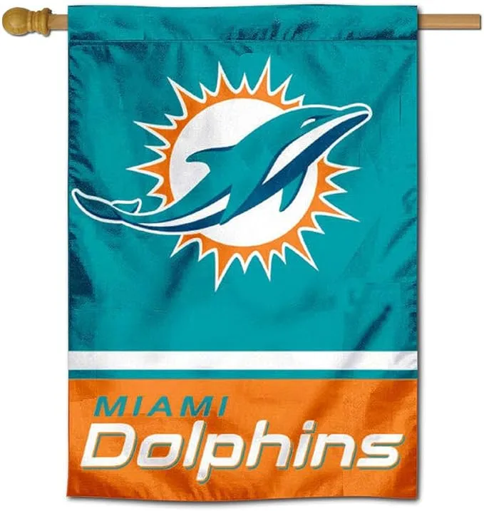 WinCraft Miami Dolphins Two Sided House Flag