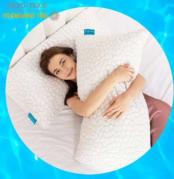 Cooling Bed Pillows For Sleeping, Shredded Memory Foam Pillows For