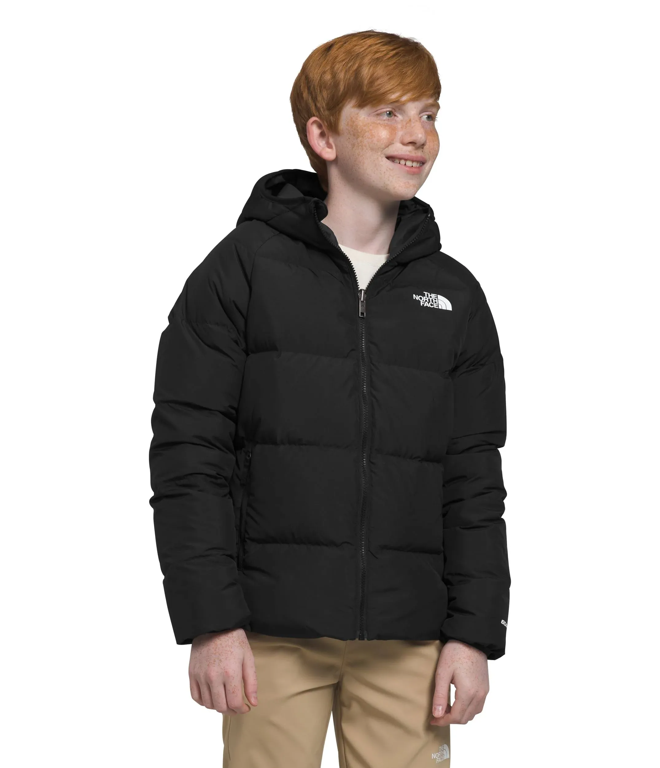 The North Face Reversible North Down Hooded Jacket Boys TNF Black M