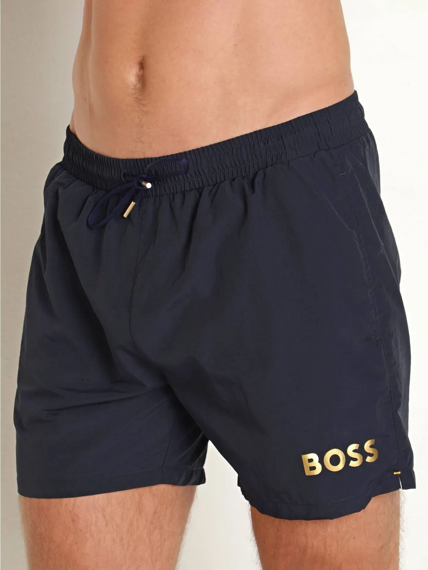 Boss Men's Quick-drying Swim Shorts with metallic logo