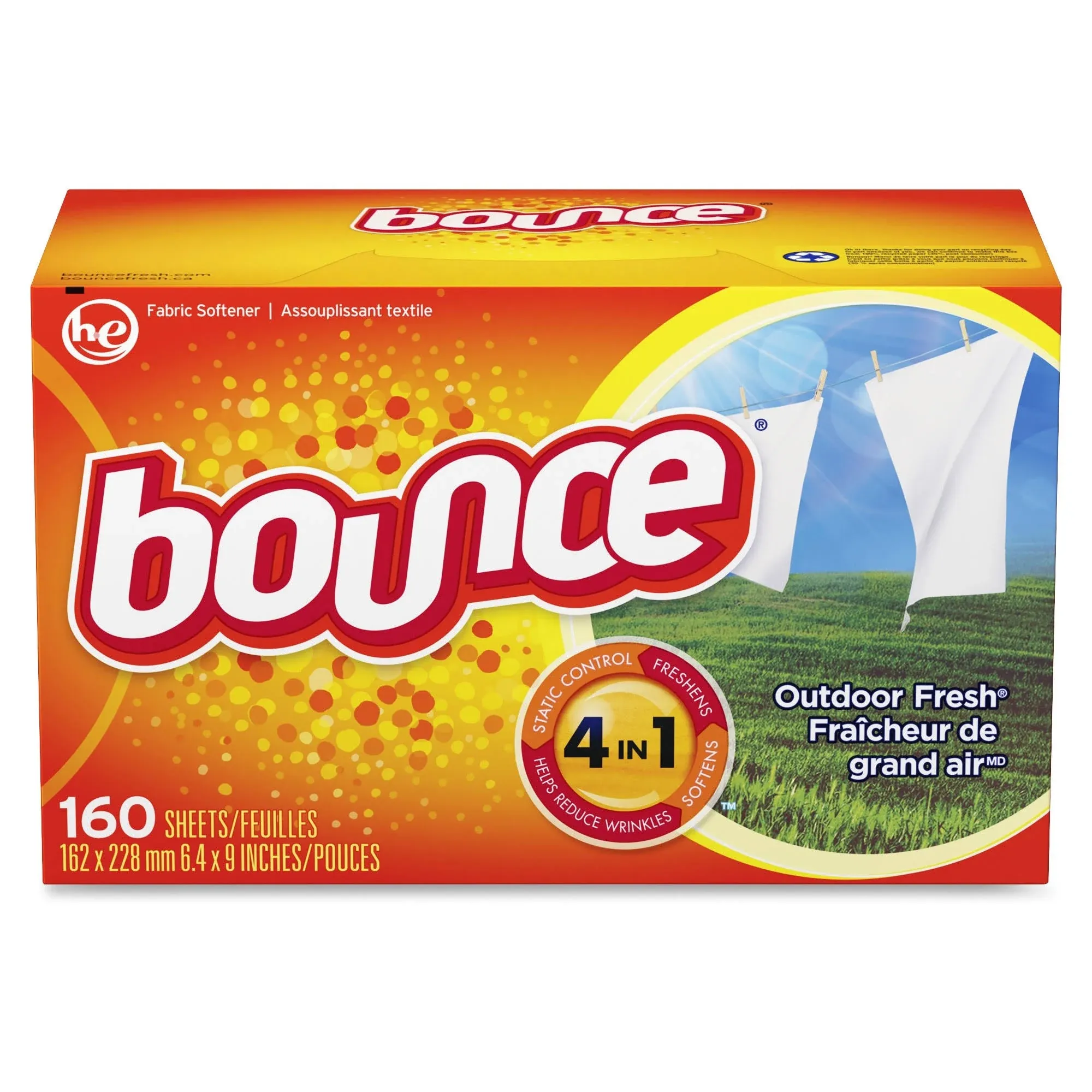 Bounce Outdoor Fresh Fabric Softener Dryer Sheets