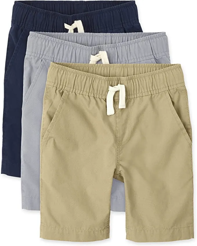 The Children's Place Boys Pull-On Woven Shorts, 3-Pack, Sizes 4-16