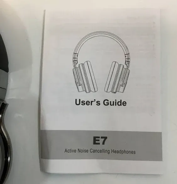 Silensys E7 Black Wireless Bluetooth Active Noise Cancelling Headphones Used