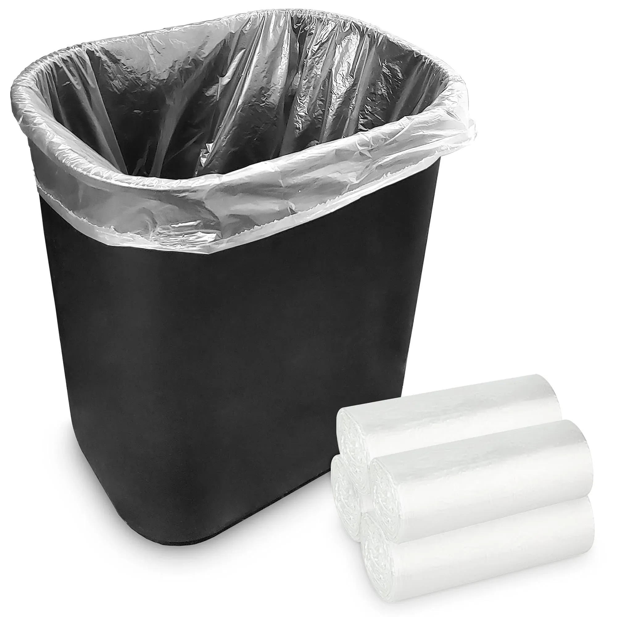  Clear Trash Bag () Un-Scented Small Garbage Bags for 200 Pack 2 Gallon