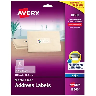 Avery Extra-Large File Folder Labels, Permanent Adhesive, 15/16" x 3-7/16", 450 Labels (5027)