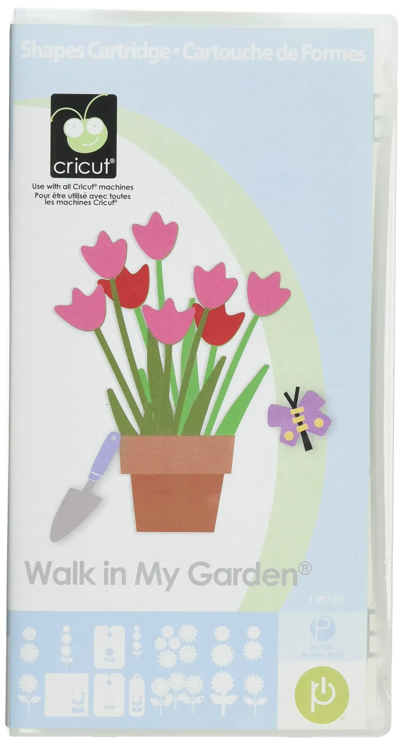 NEW SEALED CRICUT WALK IN MY GARDEN SHAPES CARTRIDGE FLOWERS NATURE BORDERS