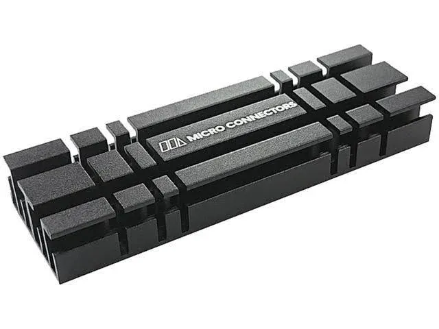 Micro Connectors M.2 2280 SSD Heat Sink Kit - Black