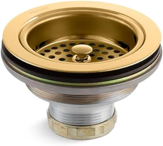 Duostrainer 4-1/2 in. Sink Strainer in Vibrant Polished Brass