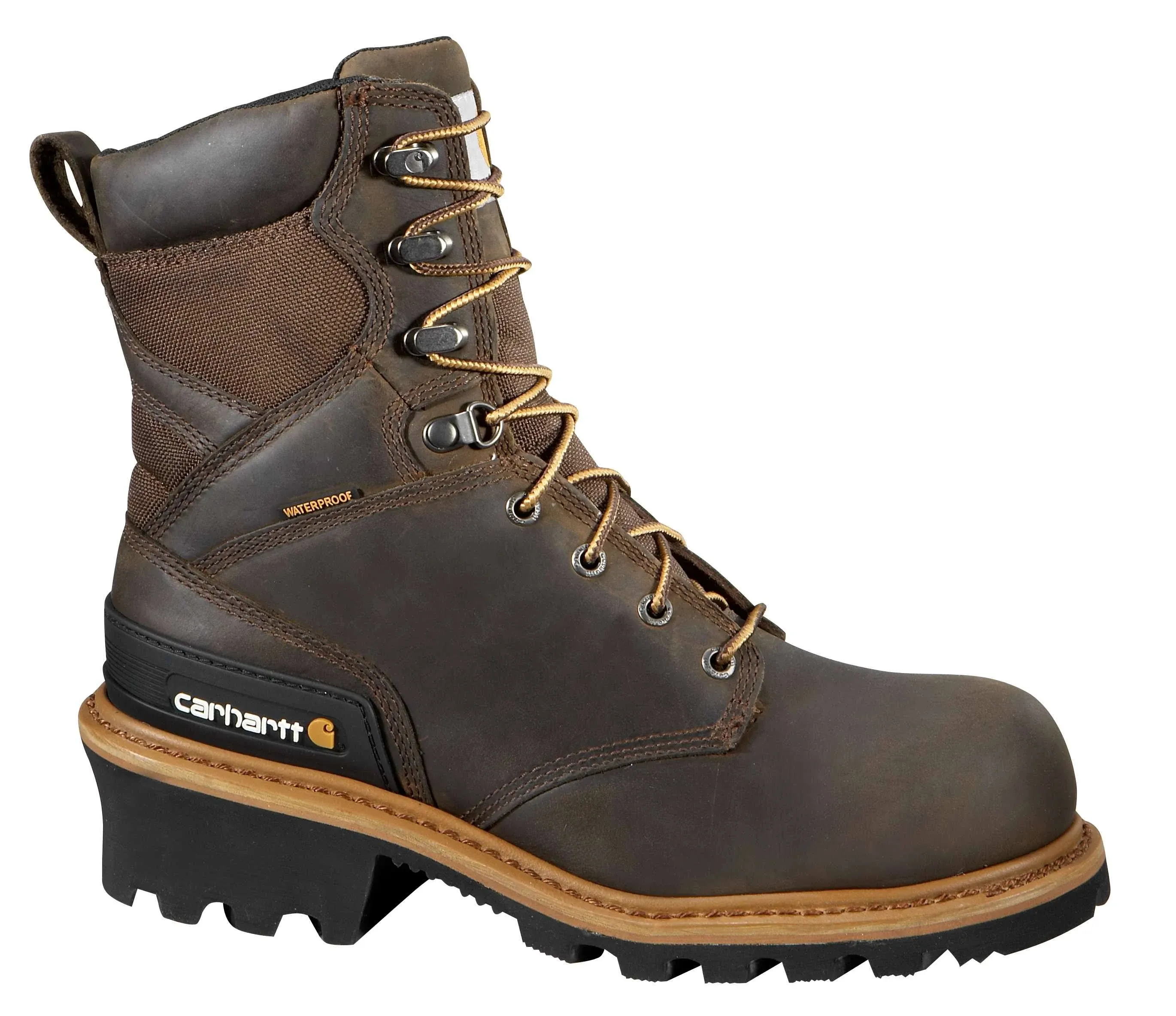 Carhartt® Men\'s\xa0Waterproof 8" Climbing Composite Toe Work Boot, Brown -\xa0CML8360