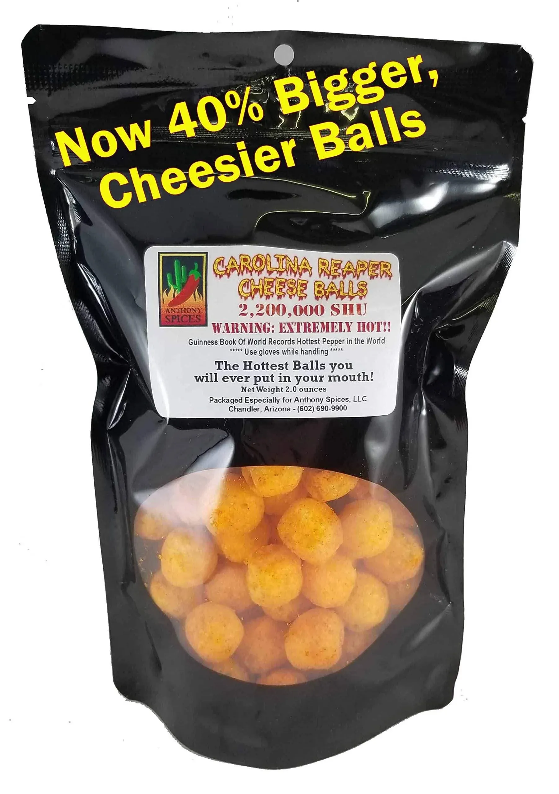 Anthony Spices - Carolina Reaper Cheese Balls (hottest Balls in The World)