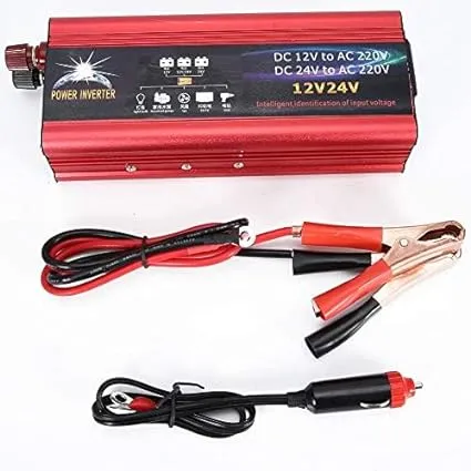 Car Power Inverter, 6000W Universal Car Power Inverter Sine Wave DC12V to AC220V with USB Port Converter Charger