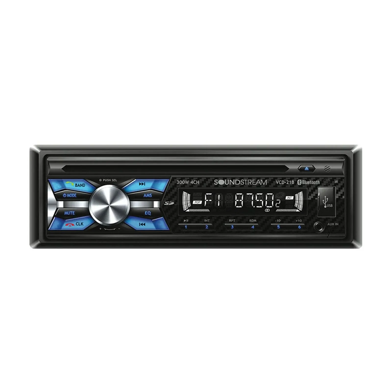 Soundstream VCD-21B Single DIN CD Player with 32GB USB Playback/Bluetooth