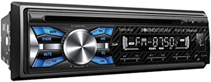 Soundstream VCD-21B Single DIN CD Player with 32GB USB Playback/Bluetooth