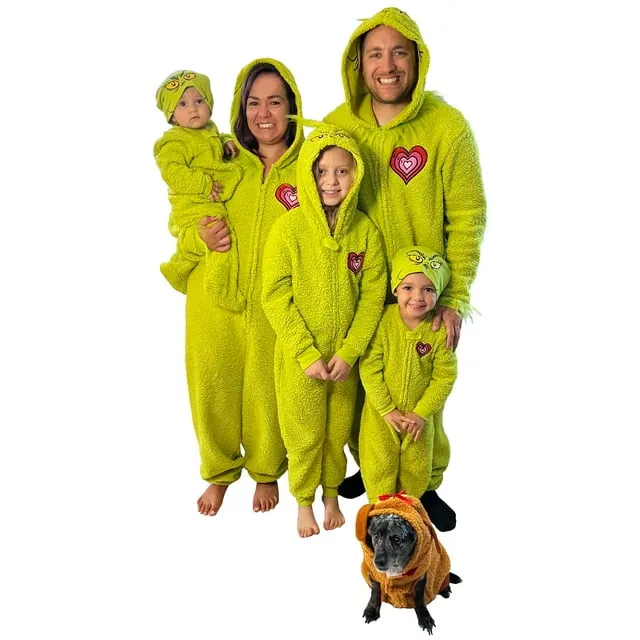 Dr. Seuss Unisex Toddler The Grinch Christmas Matching Family Pajamas Union Suit