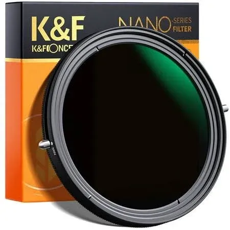 K&F Concept Filtro ND2-32 ND de color verdadero de 3.031 in y filtro polarizador circular CPL en 1 para lente de cámara Filtro polarizador de densidad neutra (serie nano-X)