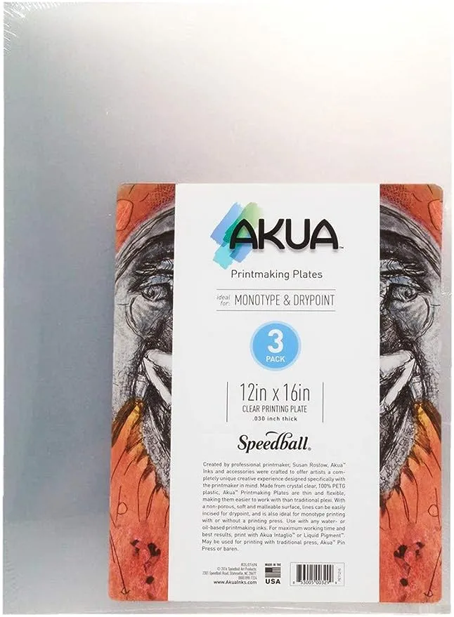 Akua 12" x 16" Printmaking Plates, 3-Pack