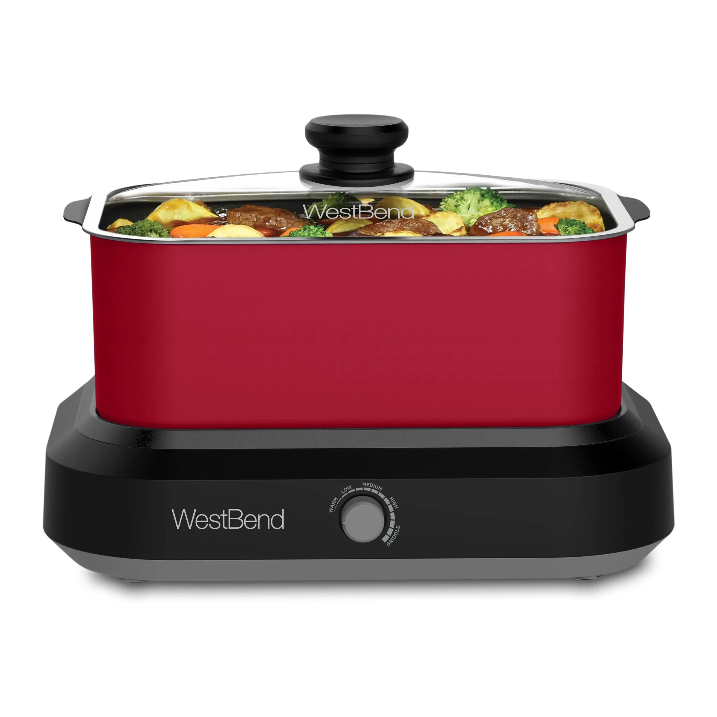 West Bend 5-Qt. Versatility Slow Cooker, Red