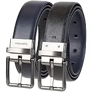 Calvin Klein Men's Two-in-One Reversible Rotative Buckle Casual Dress Belt