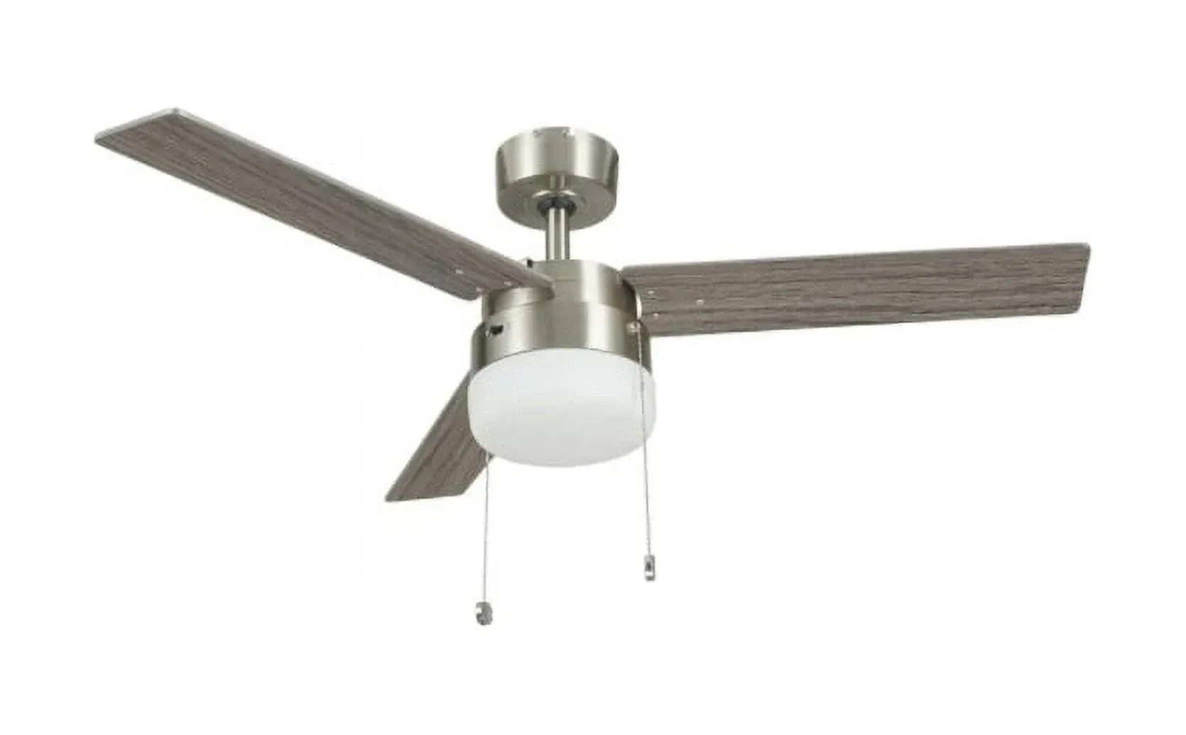 Montgomery II 44 in. Indoor Brushed Nickel Ceiling Fan with Light Kit