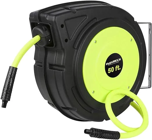 Flexzilla Enclosed Plastic Retractable Air Hose Reel 3/8" x 50'