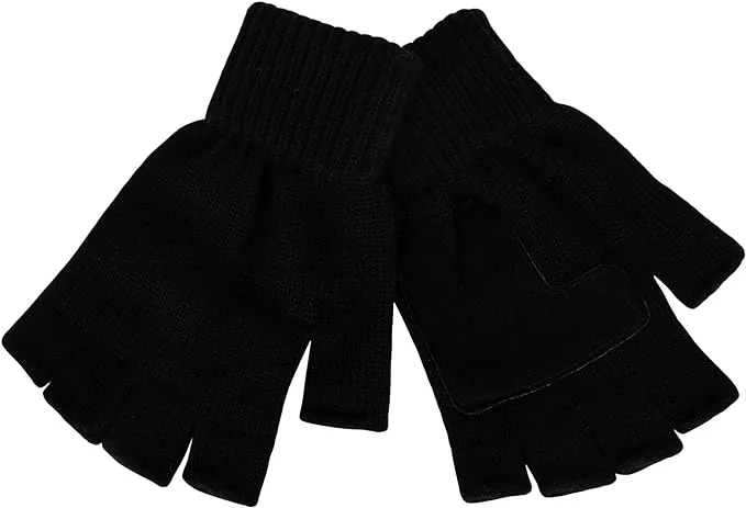 Men's Classic Fingerless Marled Knit Gloves
      
          Men's Classic Fingerless Marled Knit Gloves