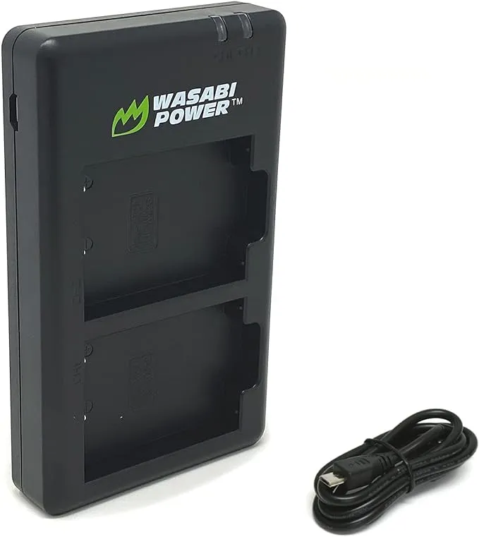 Wasabi Power NP-W126, NP-W126S Micro USB Dual Charger for Fujifilm X-T100, X-T200, X100F, X100V, X-S10, X-A5, X-A10, X-E3, X-E4, X-Pro2, X-Pro3, X-T1, X-T2, X-T3, X-T10, X-T20, X-T30, X-T30 II