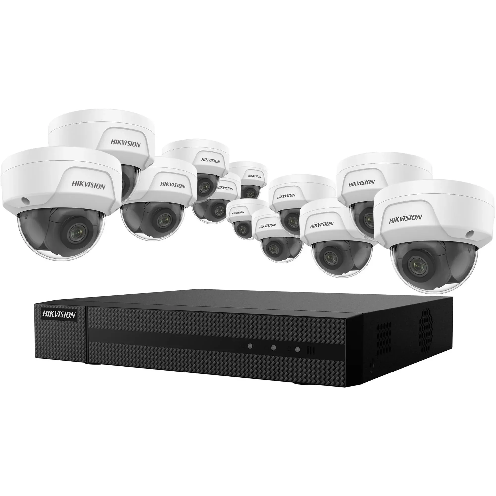 Hikvision EKI-K164D412 Value Express 13-Piece Kit, (1) ERI-K216-P16 16-Channel NVR, (12) ECI-D24F2 4MP Cameras