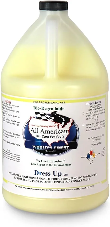 All American Car Care Products Tire Dress Up - High Gloss Shine Tire Dressing (1 Gallon)