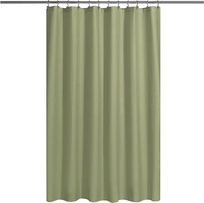 N&Y HOME Fabric Shower Curtain or Liner with Magnets - Hotel Quality, Machine Washable, Water Repellent - Mint Green, 72x72