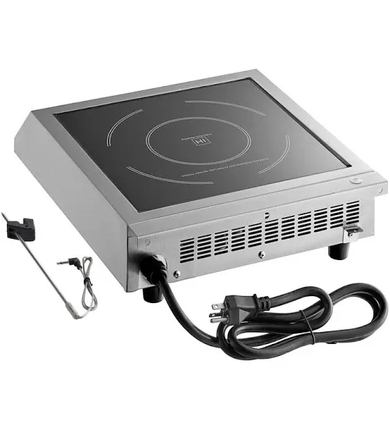 Avantco IC3500P Countertop Induction Range / Cooker with Probe - 208-240V, 3500W