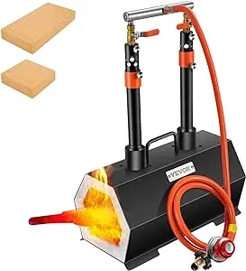 VEVOR Portable 2 Burner Propane Forge, 2600°F Metal and Knife Blacksmithing Forges, Large Capacity Farrier Forging Tools and Equipment, Complete Mini Forge Kit