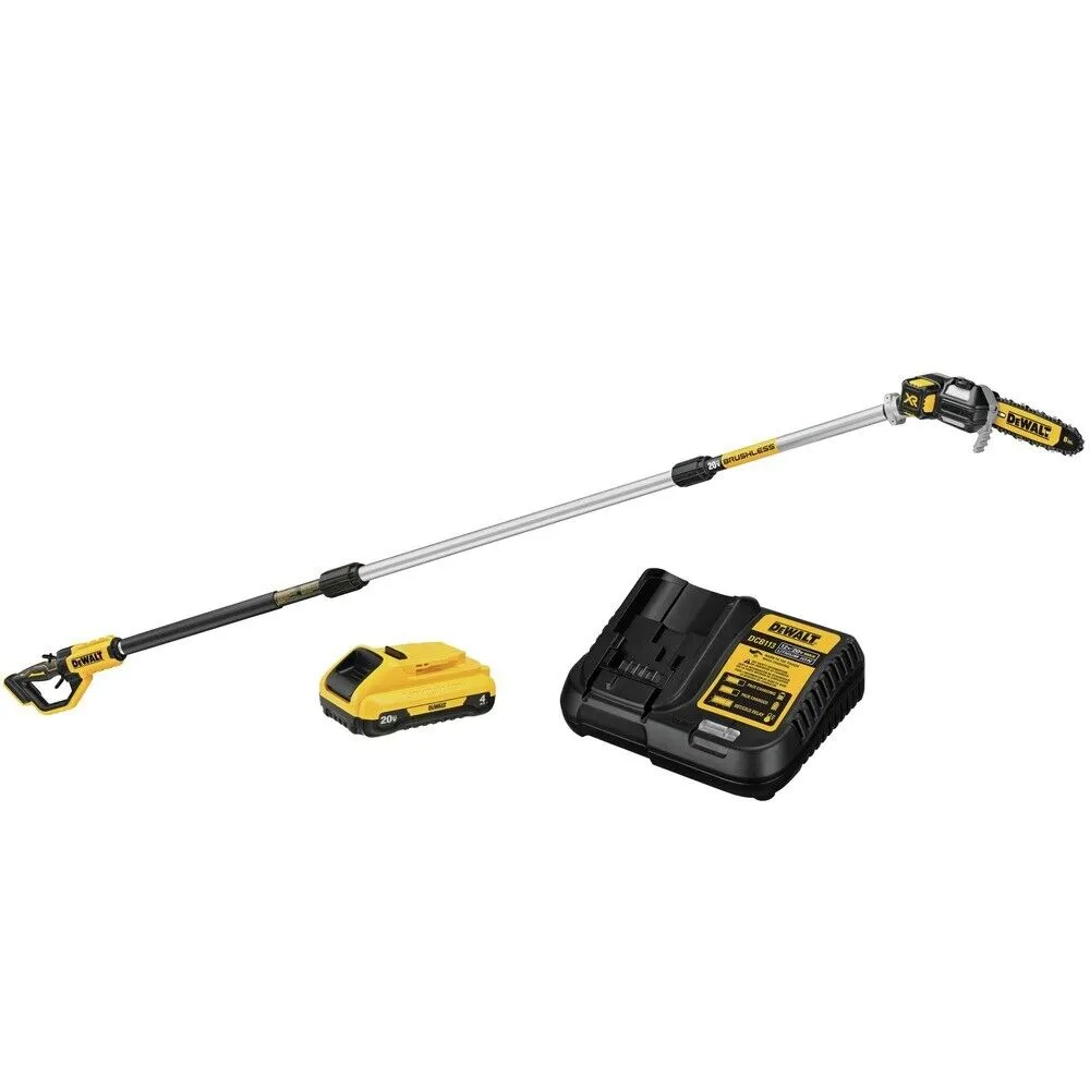 Dewalt DCPS620BDCB240C-BNDL 20V MAX XR Brushless Lithium-Ion Cordless Pole Saw and 20V MAX 4 Ah Lithium-Ion Battery and Charger Starter Kit Bundle