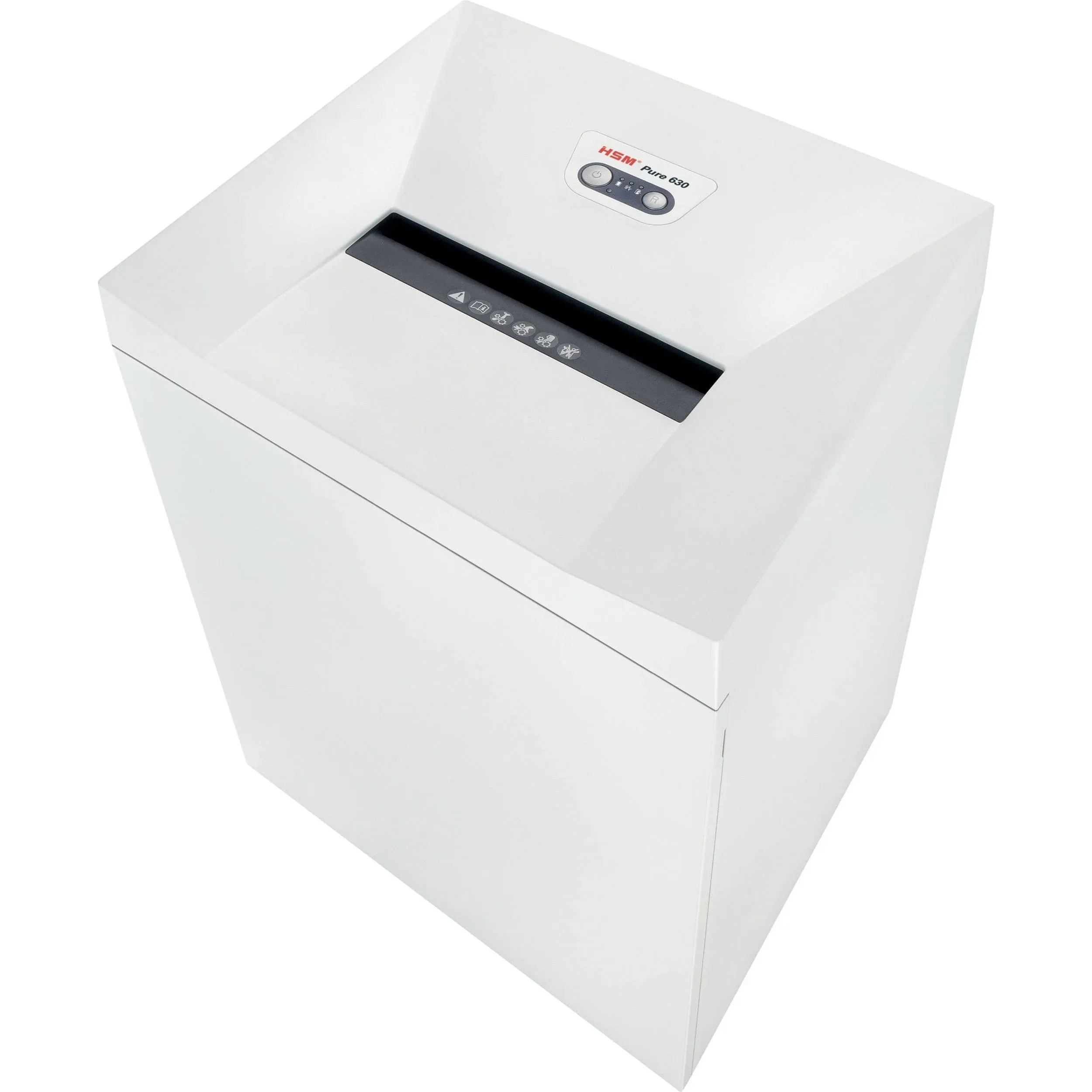 Paper Shredder, Strip-Cut, White, 34.3 gal.