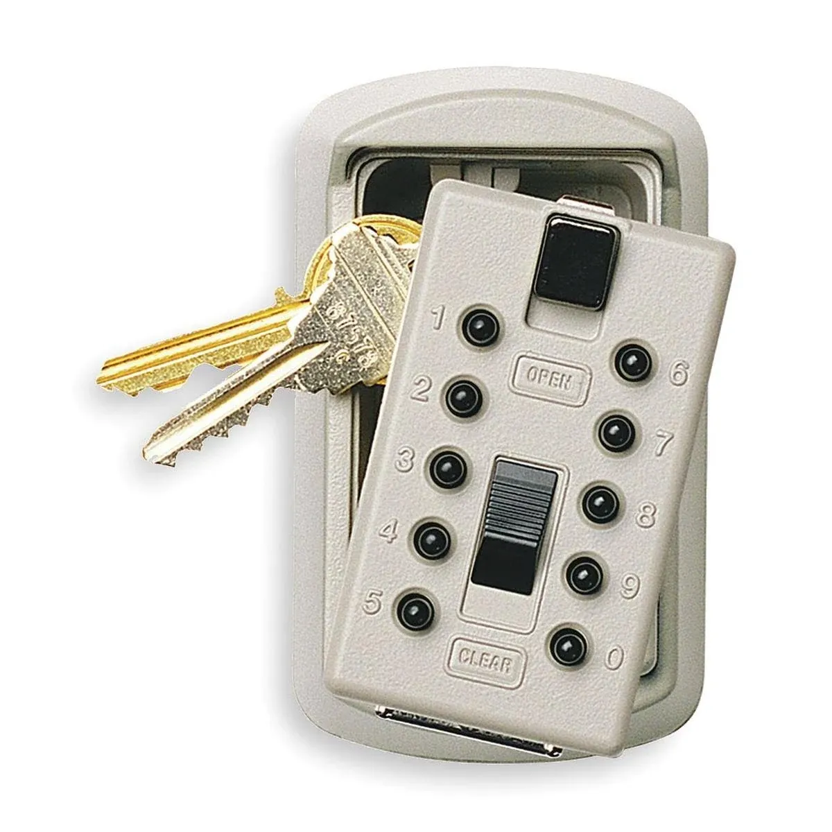 Kidde - 001414 S6clay Keysafe Slimline 2-Key Push Button, Clay