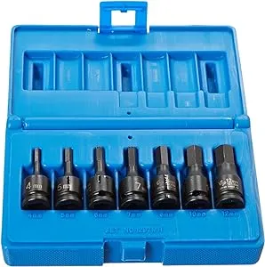 Grey Pneumatic (1297MH) 3/8" Drive 7-Piece Hex Driver Metric Socket Set