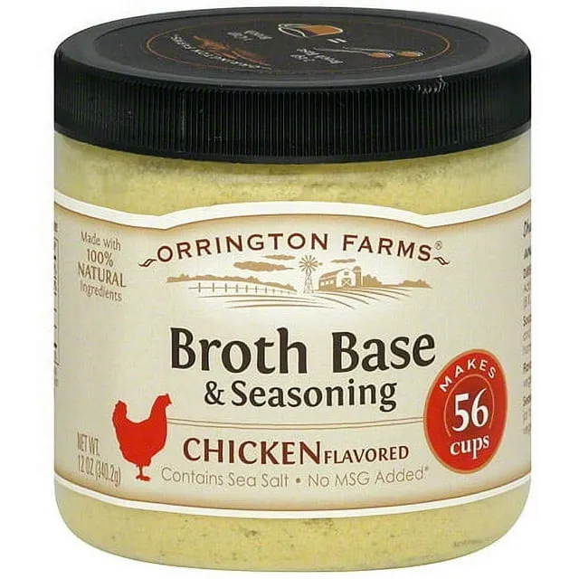 Orrington Farms Chicken Flavored Broth Base & Seasoning, 12 oz (Pack of 6)