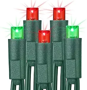 Brizled Red &amp; Green Christmas lights, 33ft 100 LED Christmas String Lights, 1...