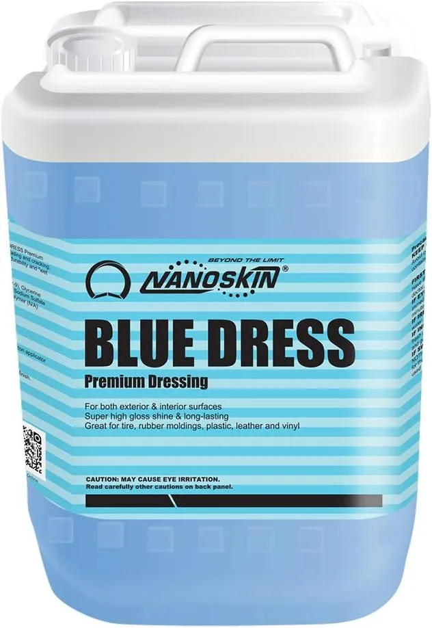 Nanoskin BLUE DRESS Premium Dressing 16 Oz. - Sprayable Interior & Exterior Dressing for Car Detailing | Works on Tire, Vinyl, Rubber, Plastic & Trim | Safe for Cars, Trucks, Motorcycles, RVs & More