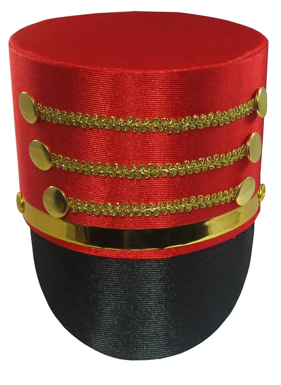 Nicky Bigs Novelties Majorette Ring Master Toy Soldier Drum Major Nutcracker Drummer Boy Costume Hat